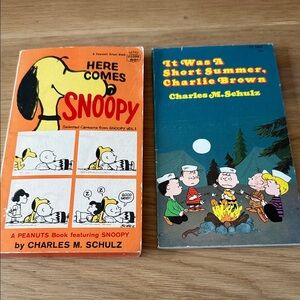 Snoopy and Peanuts books. Selected cartoons from Snoopy volume one 1968.& 1970